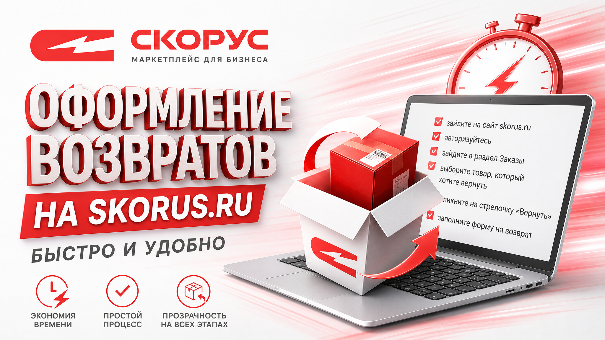 Оформляйте возвраты быстро!